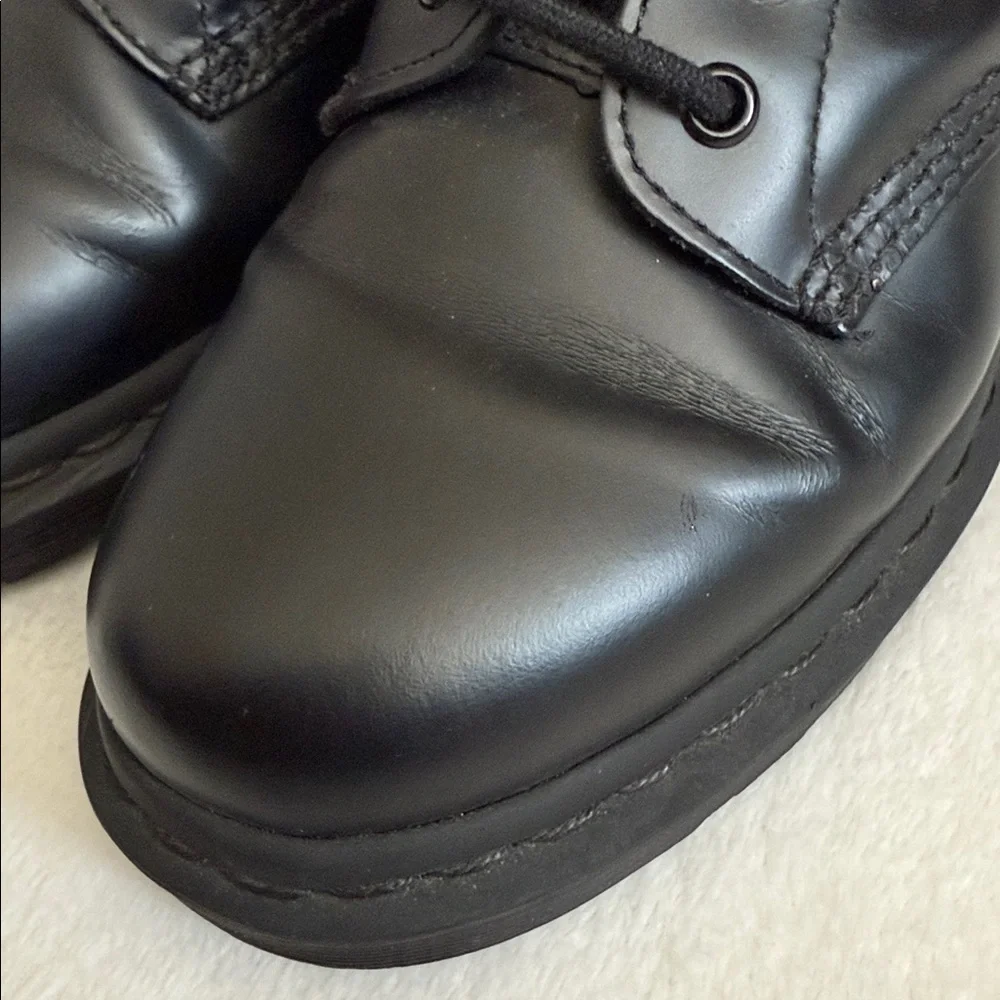 Dr. Martens Black Leather Lace-Up Combat Boots